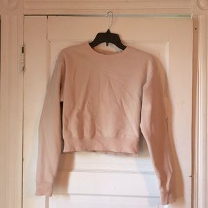 Cream cropped sweatshirt